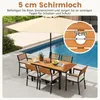 COSTWAY Gartenmöbel Set, 130/170x80cm Gartentisch Produktbild-Vorschau 5