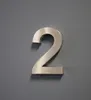 Hausnummer Premium Edelstahl in 3D Design Arial H20cmxT3cm Produktbild-Vorschau 1