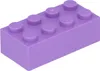Lego® 2x4 Stein 3001 - 1 Stück Mittleres Lavendel Produktbild-Vorschau 1