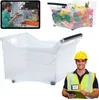Boîte de rangement en plastique avec poignées et roulettes Voir les images du produit 26