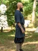 Schlichte Mittelalter Tunika kurzarm Blau "Njord" L Produktbild-Vorschau 5