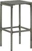 The Living Store Barhocker mit Kissen 3 Stk. Grau Poly Produktbild-Vorschau 3