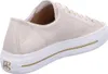 A side view of a cream-colored leather sneaker with gold accents. Produktbild-Vorschau