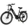 A black electric bicycle is shown against a white background. Produktbild-Vorschau