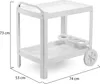 Chidester - Carrello, 53x74x73h cm Bianco, 2 Ripiani  Italy Anteprima dell’immagine prodotto 3
