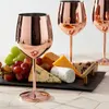 sada 4 sklenic na víno 500 ml Rose Gold z nerezové oceli Náhled obrázku produktu 2