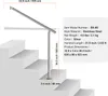 A handrail installed on a set of stairs, with dimensions and product information displayed. Podgląd zdjęcia produktu
