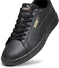A close-up studio shot of a black Puma Smash 3.0 L sneaker with gold accents. Podgląd zdjęcia produktu