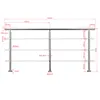 AICA Handlauf 240cm Geländer 3 Querstäbe Treppengeländer Produktbild-Vorschau 5