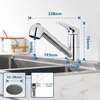 Auralum Einhebel Küchenarmatur mit 2 Strahlarten Chrom 360° Produktbild-Vorschau 5