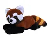 A plush toy red panda lying down on a white background. Podgląd zdjęcia produktu
