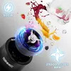 A dynamic marketing image of a blender with ingredients and liquids splashing around it. Produktbild-Vorschau