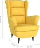 vidaXL Fauteuil jaune moutarde velours Voir les images du produit 11