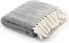 vidaXL Jeté de lit en coton à chevrons 220x250 cm bleu Voir les images du produit 6