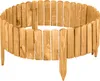 A wooden garden border fence, curved in a circular shape, on a white background. Voir les images du produit