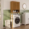 BEALIFE Badezimmerschrank 66x23x170 cm | In Holzoptik mit Produktbild-Vorschau 8