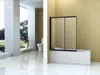 A modern bathroom with a bathtub and shower screen. Produktbild-Vorschau
