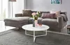 Design Couchtisch MDF Holz weiß matt Gestell Metall ø 80 Produktbild-Vorschau 3