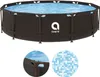 Rundpool Stahl Super Rattan AVENLI 366 x 100 cm Produktbild-Vorschau 2