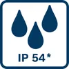 A graphic showing three water drops and the text "IP 54*" within a rounded square border. Produktbild-Vorschau