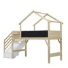 Hochbett mit Lattenrost, Treppe und Stauraum, 90x200 cm, Produktbild-Vorschau 2