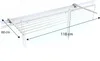 A white aluminum and steel clothes drying rack mounted on a wall. Podgląd zdjęcia produktu