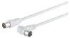Antennenkabel, Winkel/ Gerade, >80 dB, weiß, 2,5m Produktbild-Vorschau 1