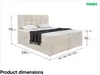 MEBLINI Boxspringbett mit Bettkasten - 140x220 - H4/Beige Produktbild-Vorschau 7