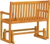 vidaXL Zahradní houpací lavice 110 cm z masivního dřeva Náhled obrázku produktu 3