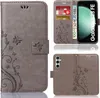A collage of images showing a phone case from different angles, including its interior card slots and the phone it is designed for. Produktbild-Vorschau