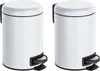 WENKO Kosmetik Treteimer Mod. Leman Weiß 3 L, 2er Set, Produktbild-Vorschau 1