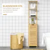 kleankin Mobile da bagno Mobile alto da bagno con 3 ripiani Anteprima dell’immagine prodotto 4