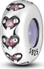 Charms Silber Anhänger Beads mit Herzchen und Zirkonia für Produktbild-Vorschau 1