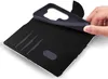A hand is shown inserting a phone into a flip-style phone case. Produktbild-Vorschau
