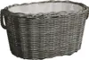 vidaXL Holzkorb mit Tragegriffen 59x42x28 cm Grau Weide Produktbild-Vorschau 6