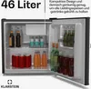 Interior view of a mini-refrigerator filled with various drinks and cans. Produktbild-Vorschau