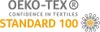 The image shows the OEKO-TEX STANDARD 100 logo and text. Produktbild-Vorschau