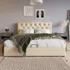 A bedroom scene with a bed and nightstands. Produktbild-Vorschau