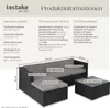 TecTake 404786, Lounge, Schwarz Produktbild-Vorschau 5
