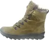 A single green boot with gray fur lining is shown against a white background. Produktbild-Vorschau