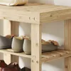 Schuhbank aus Bambus mit 2 Ablagen, 50 x 28 x 45 cm, Natur Produktbild-Vorschau 9
