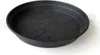 A black plant saucer with a decorative pattern on the inside. Produktbild-Vorschau