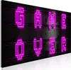 Vliesstoff Leinwandbild - Pink Neon (1 Part) Narrow 150x50 Produktbild-Vorschau 1