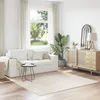 Möbel Flauschiger Teppich mit Latexrücken Creme 200x200 cm Produktbild-Vorschau 1