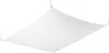 A white fabric light fixture suspended from the ceiling. Produktbild-Vorschau
