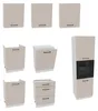 Küchenzeile 300 cm - Beige Matt - ohne Arbeitsplatte - mit Produktbild-Vorschau 4