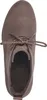 A top-down view of a brown women's boot. Voir les images du produit