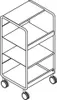 HEWI Beistellwagen, Metall, Ablageflächen aus Metall, Produktbild-Vorschau 2