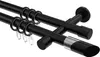 Interdeco Gardinenstange / Vorhangstange Schwarz, Typ Produktbild-Vorschau 1