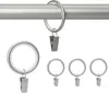 100 Stück Metall Gardinenringe mit Clips Farbe Satin für 16 Produktbild-Vorschau 1